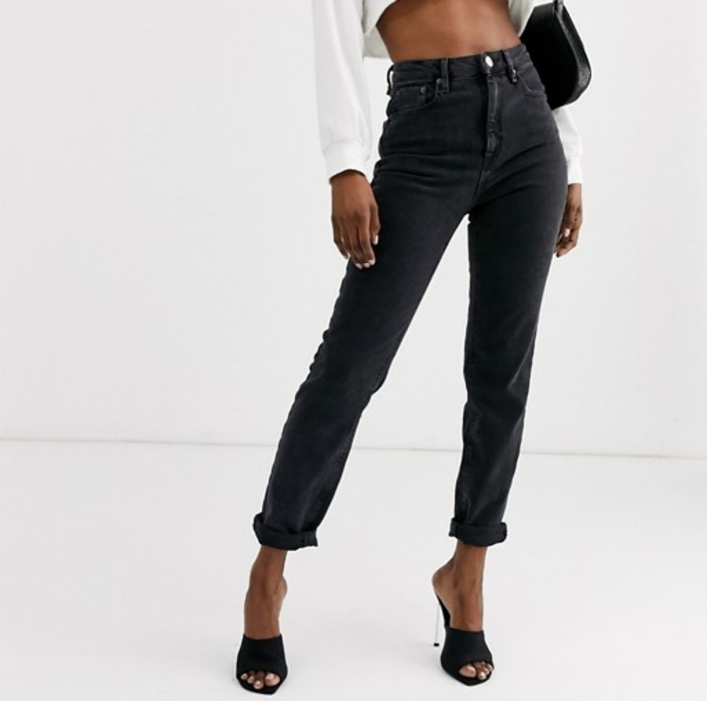 ASOS Farleigh Black High Waisted Jeans